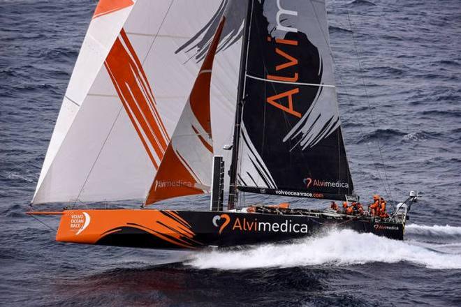 Team Alvimedica leads the Volvo Ocean 65 fleet around Cape Horn - Volvo Ocean Race 2015 © Rick Tomlinson/Volvo Ocean Race http://www.volvooceanrace.com